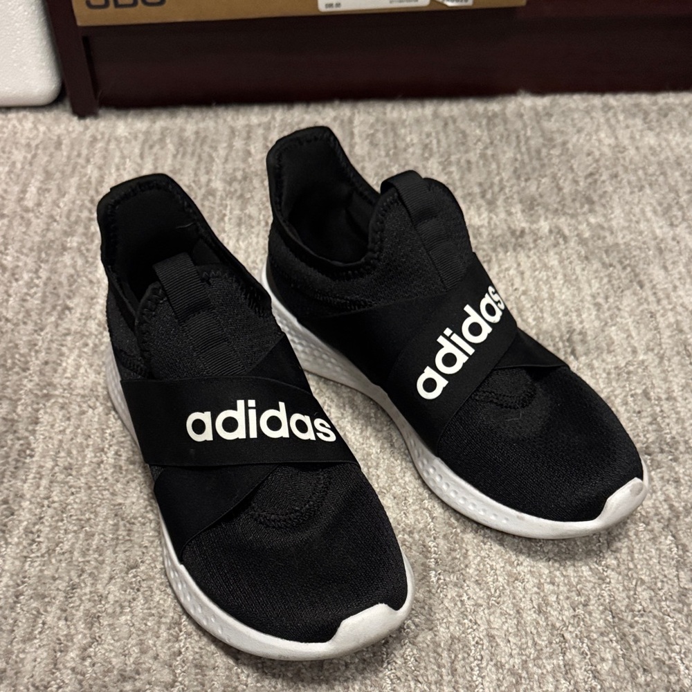 Adidas Black and White Slip-On Shoes